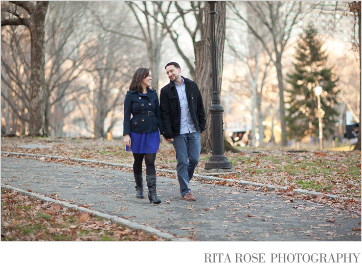 Winter Engagement Photography in Central Park North New York NY - Artistic Wedding by RitaRosePhotography